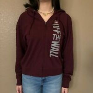 NWT Vans Sidewall Stamp Zip Crop Hoodie Sweatshirt